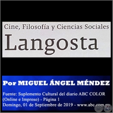  LANGOSTA - Por MIGUEL NGEL MNDEZ -  Domingo, 01 de Septiembre de 2019